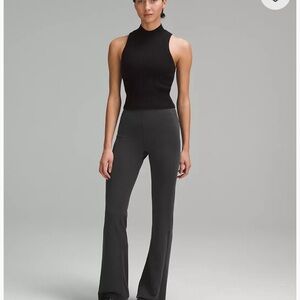 LULULEMON BRUSHED SOFTSTREME RIBBED ZIP FLARED PANTS 32.5”